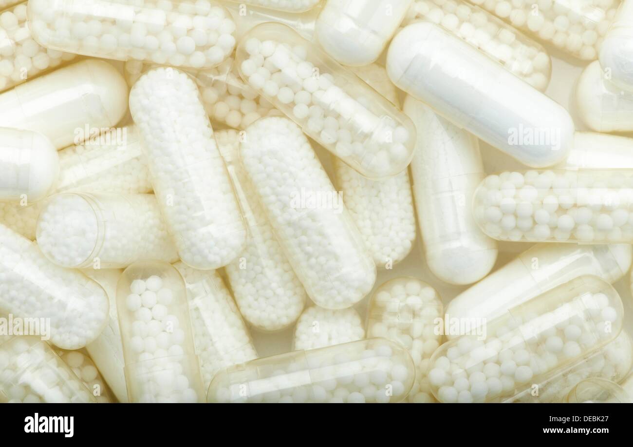 Sample powderfilled capsules and pellets, Generic drugs