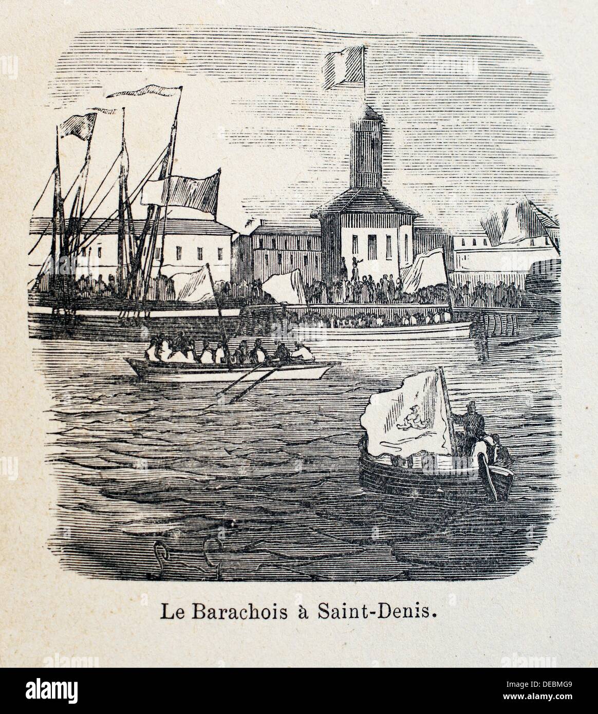 France, Madagascar ´Ile Bourbon Le Barachois à SaintDenis´, from the book ´Madagascar, la