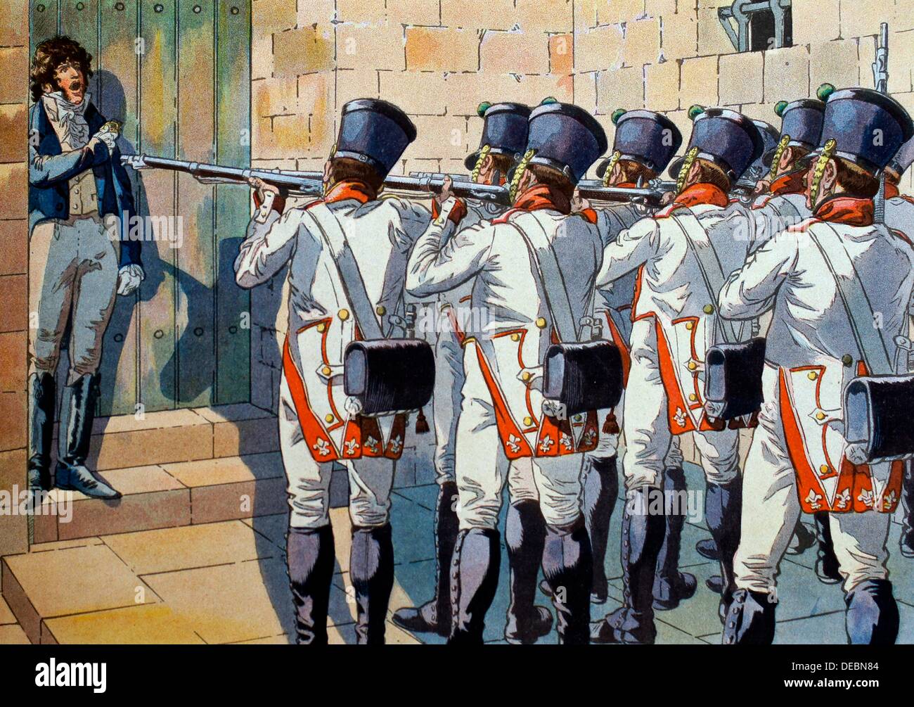 HistoryFrance Execution of Murat in Italy Waterpainting by Job