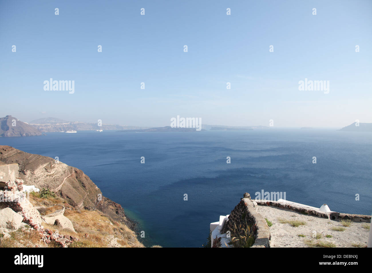Santorini islands in the Cyclades (Greece) Stock Photo