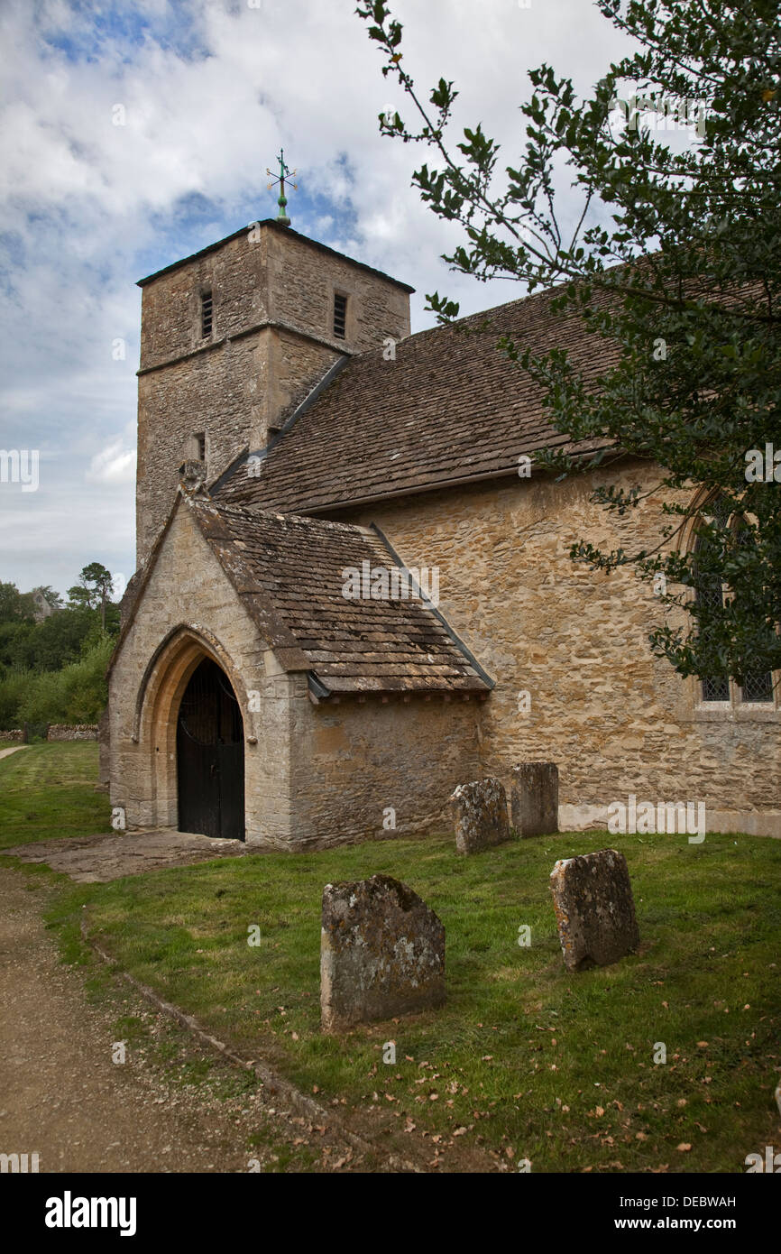 St Michael and St Martin Church, Eastleach Turville, Gloucestershire, England Stock Photo