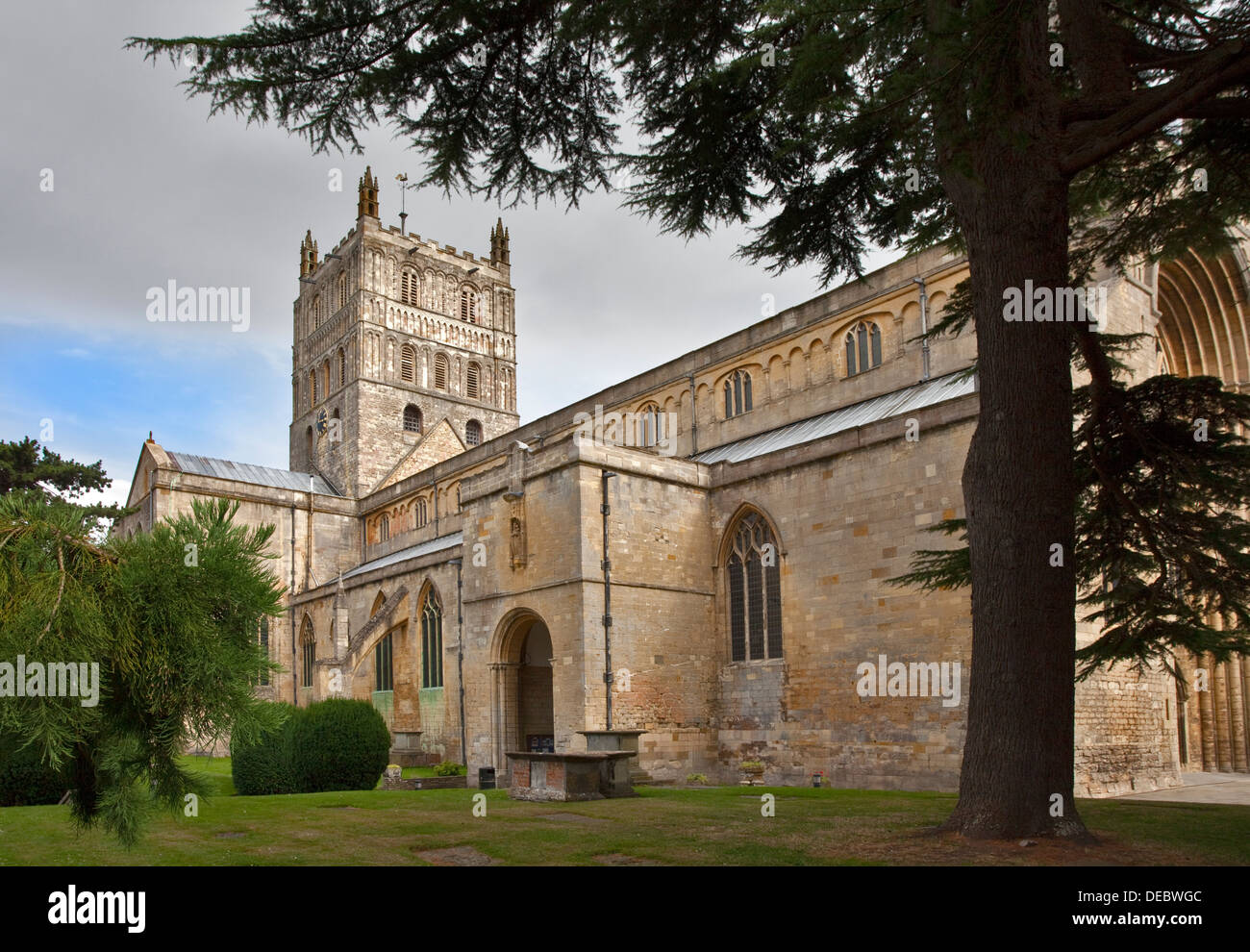 The Abbey of the Blessed Virgin Mary, Tewkesbury, Gloucestershire, England Stock Photo