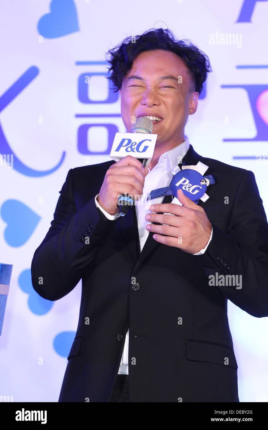 Super star Eason Chan attends commercial activity in Hong Kong,China on
