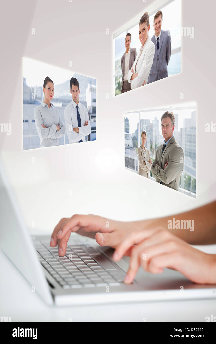 Hands mature woman typing hi-res stock photography and images - Alamy