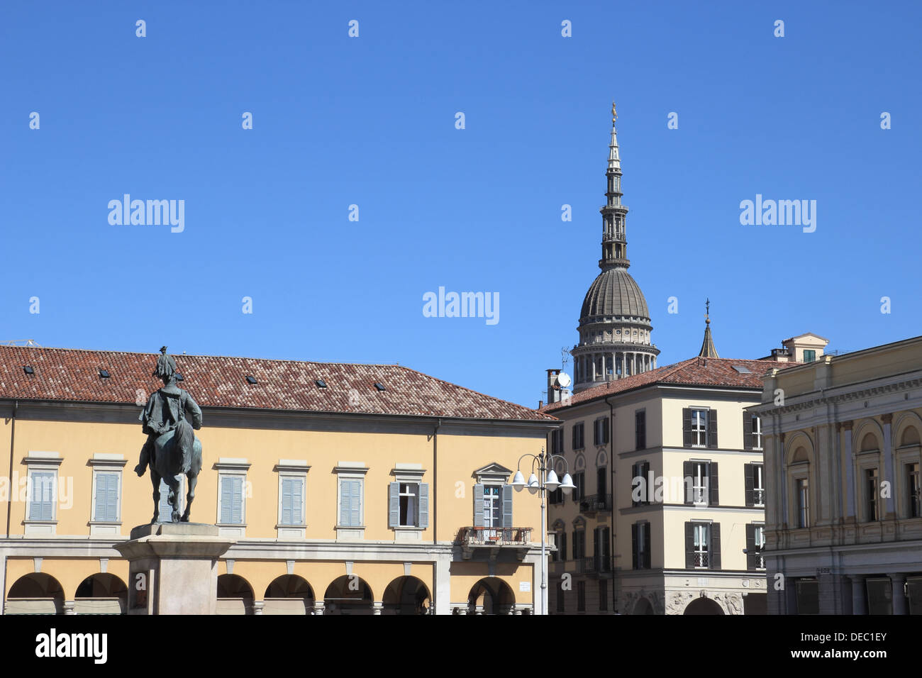 Martiri della liberta square Novara, Piedmont, Italy Stock Photo