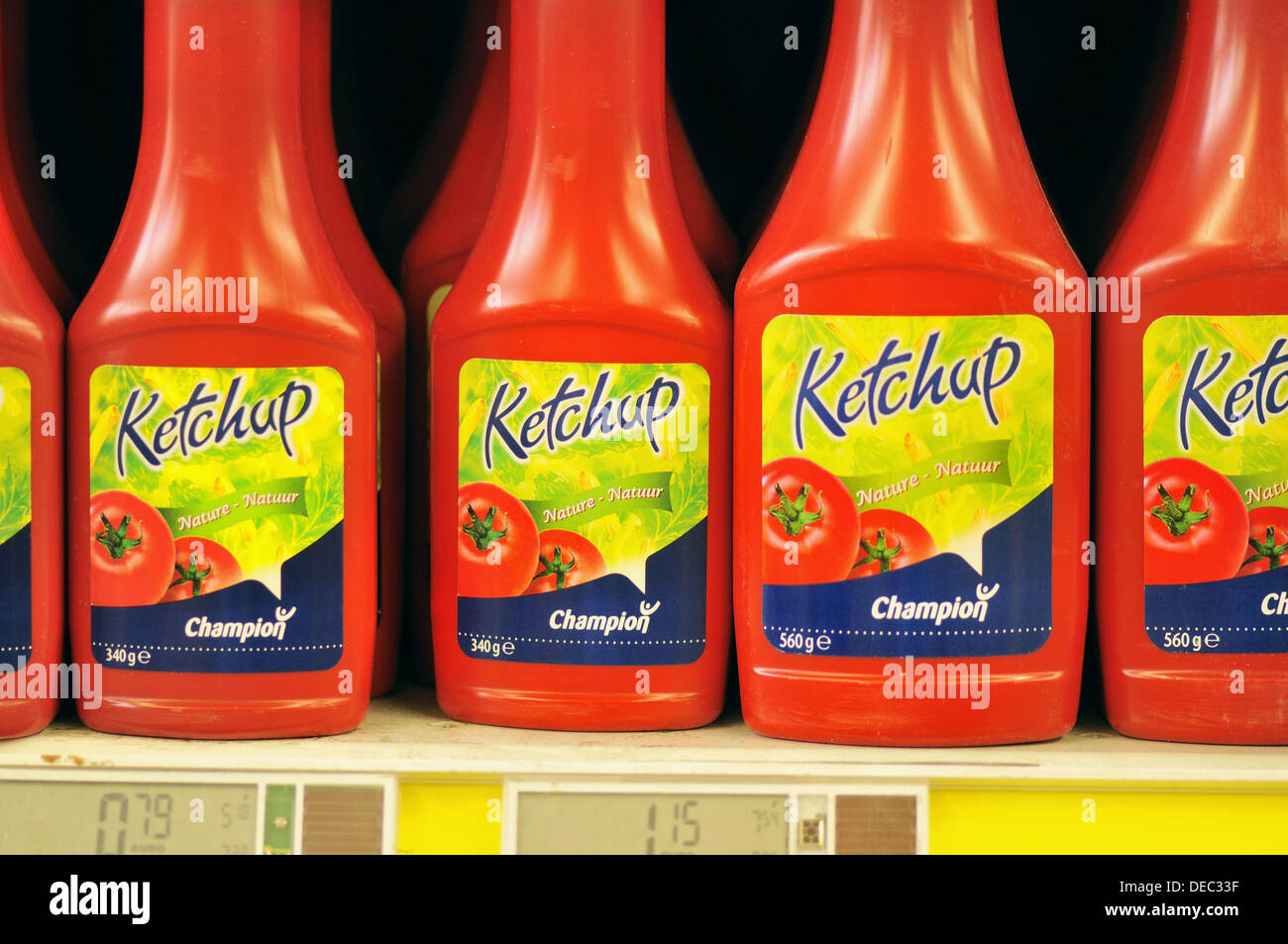 Ketchup in a supermarket, France Stock Photo Alamy