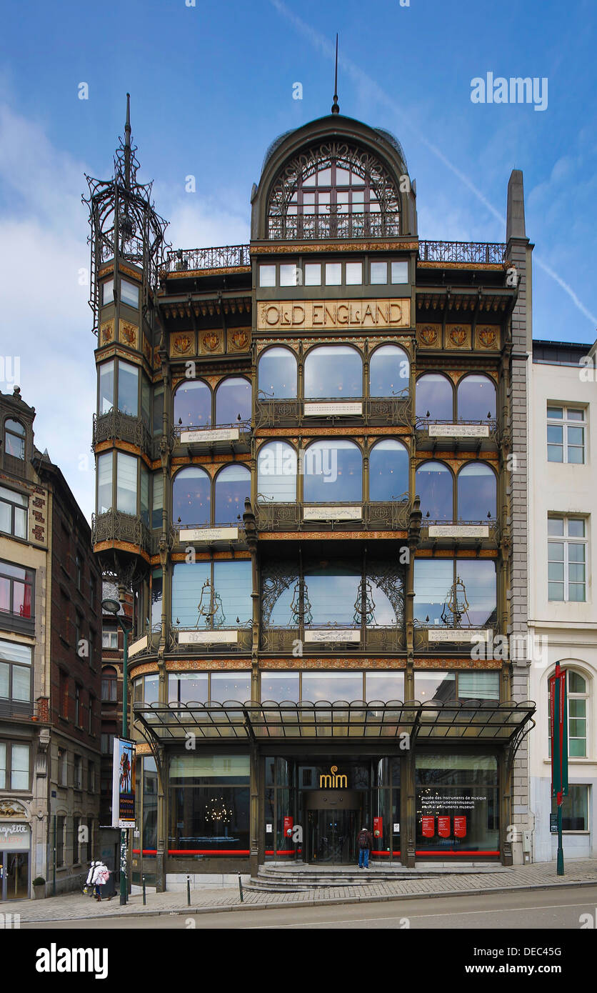 MIM Musical Instrument Museum, Art Nouveau façade, Brussels, Brussels Region, Belgium Stock Photo