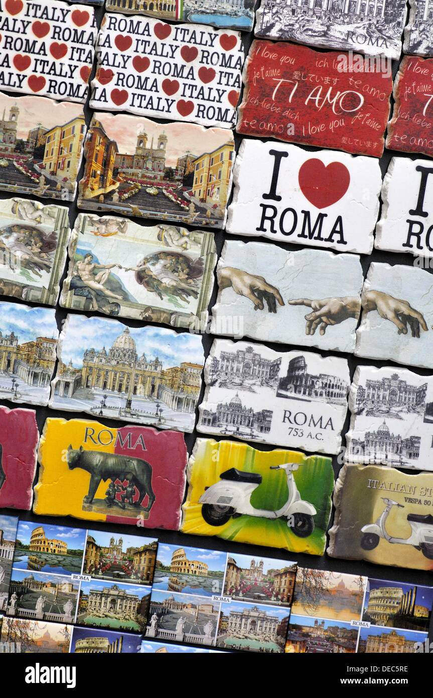 Rome souvenirs fridge Italy Stock Photo Alamy