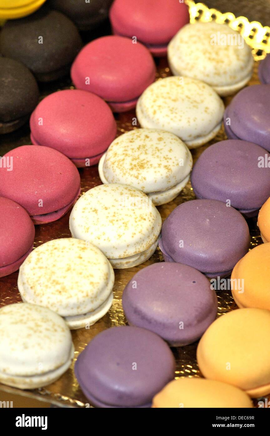 Macaron, sweet confectionery made with egg whites, icing sugar