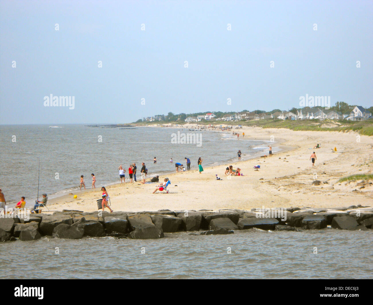 The beaches just north of the Cape May Canal in North Cape May, New