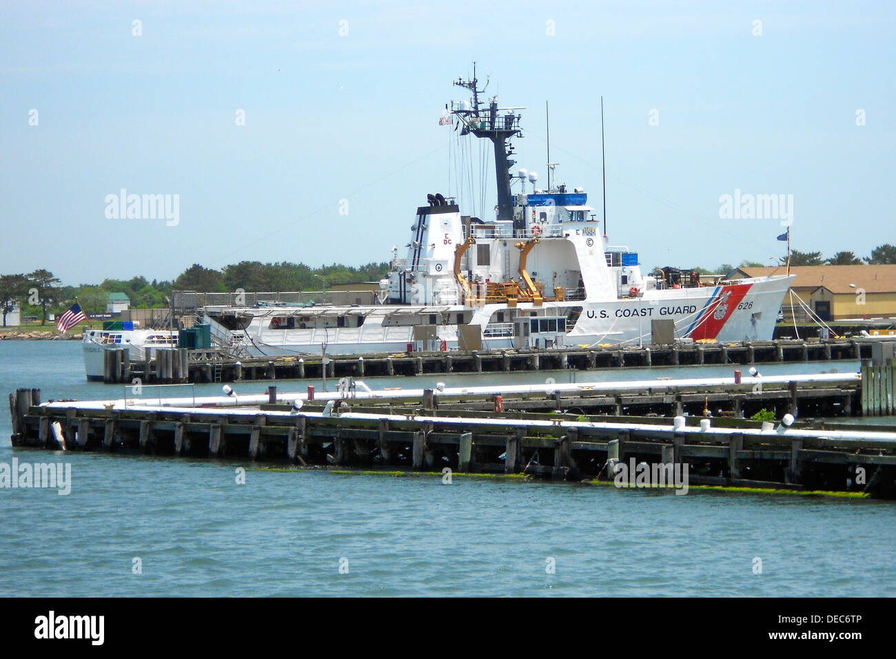 Coast Guard vessel at the Cape May Coast Guard training station Stock Photo