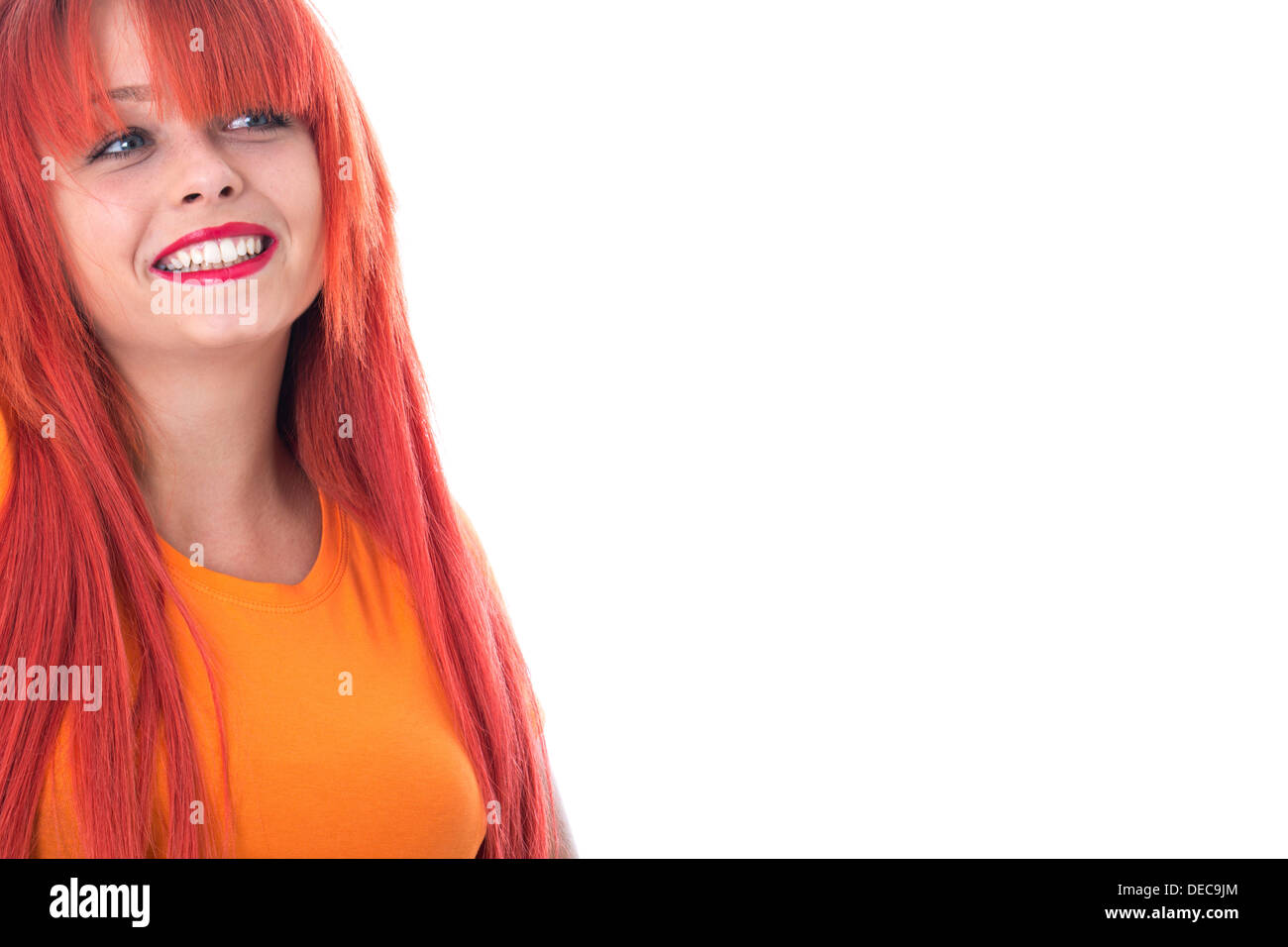 Happy attractive young red hair hi-res stock photography and images - Alamy