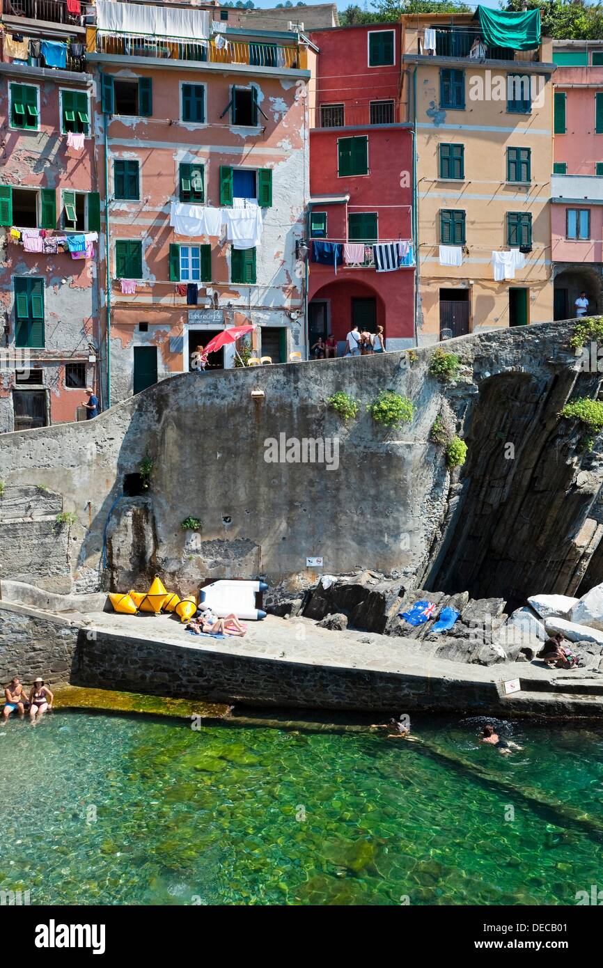 Riomaggiore. Cinque Terre. Liguria. Italian Riviera. Italy Stock Photo
