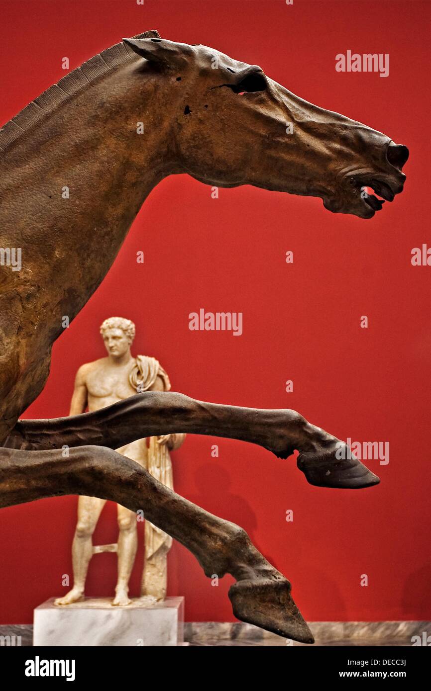The ´jockey´ of Artemision circa 140 B C  Found in pieces, in the area of a shipwreck at cape Artemision north Euboea  National Stock Photo