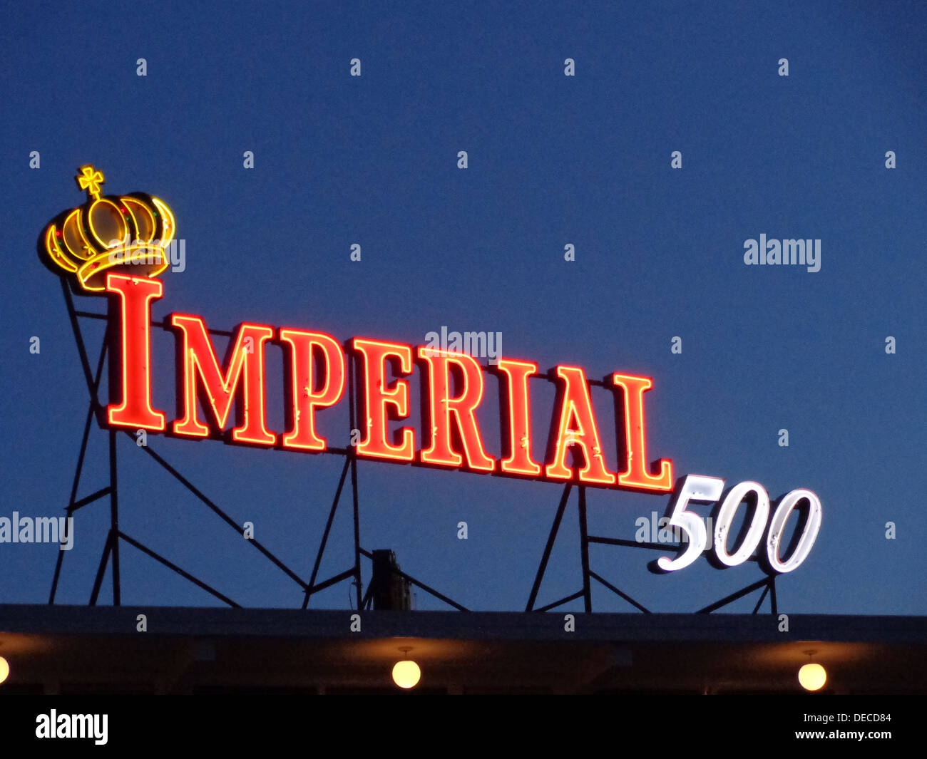 Imperial 500 Motel neon sign in the Dop Wop historic district in the
