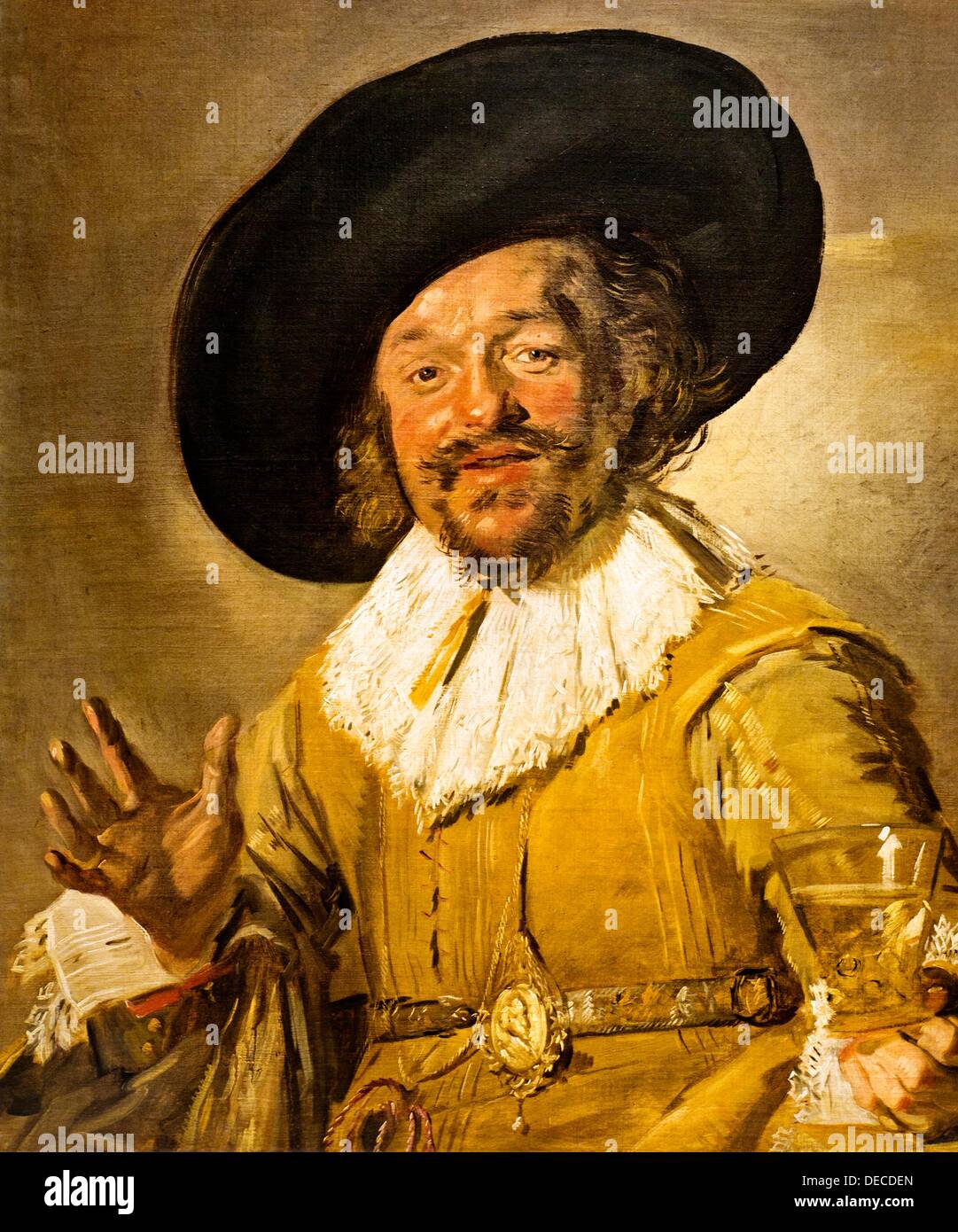 The Merry Drinker, oil on canvas, 1628-1630, Frans Hals  Rijksmuseum, Rijks museum, Amsterdam, Netherlands. Stock Photo