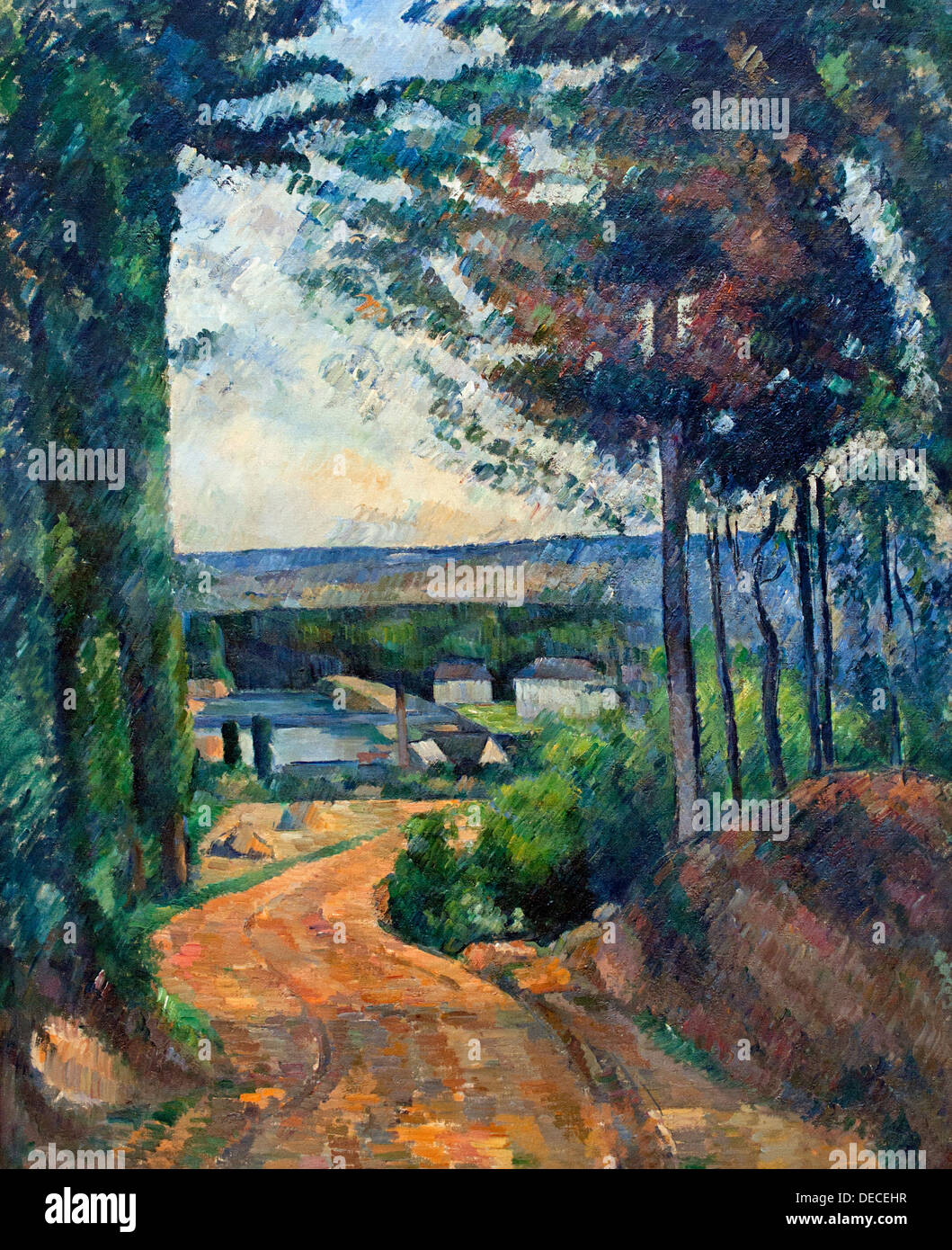 Road leading to the Lake 1880 Paul Cezanne 1839 - 1906  France French Stock Photo