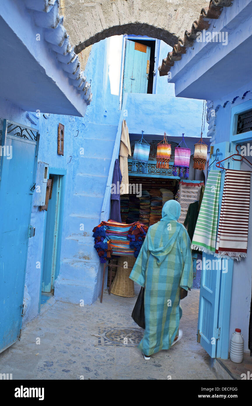 Street, Chefchaouen. Rif region, Morocco Stock Photo Alamy