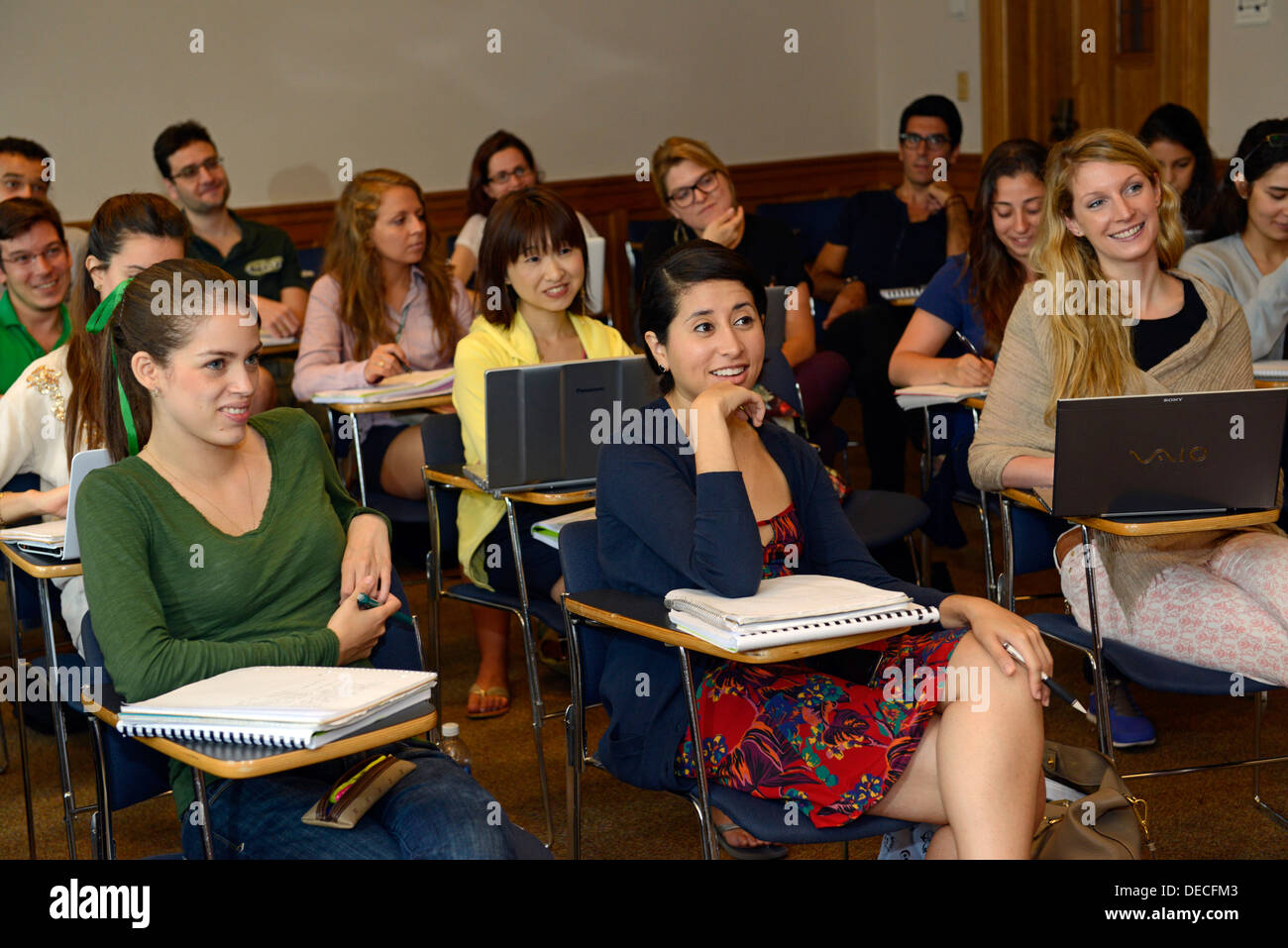 Class on US Constitutional law for foreign lawyers at Yale Summer School. Stock Photo