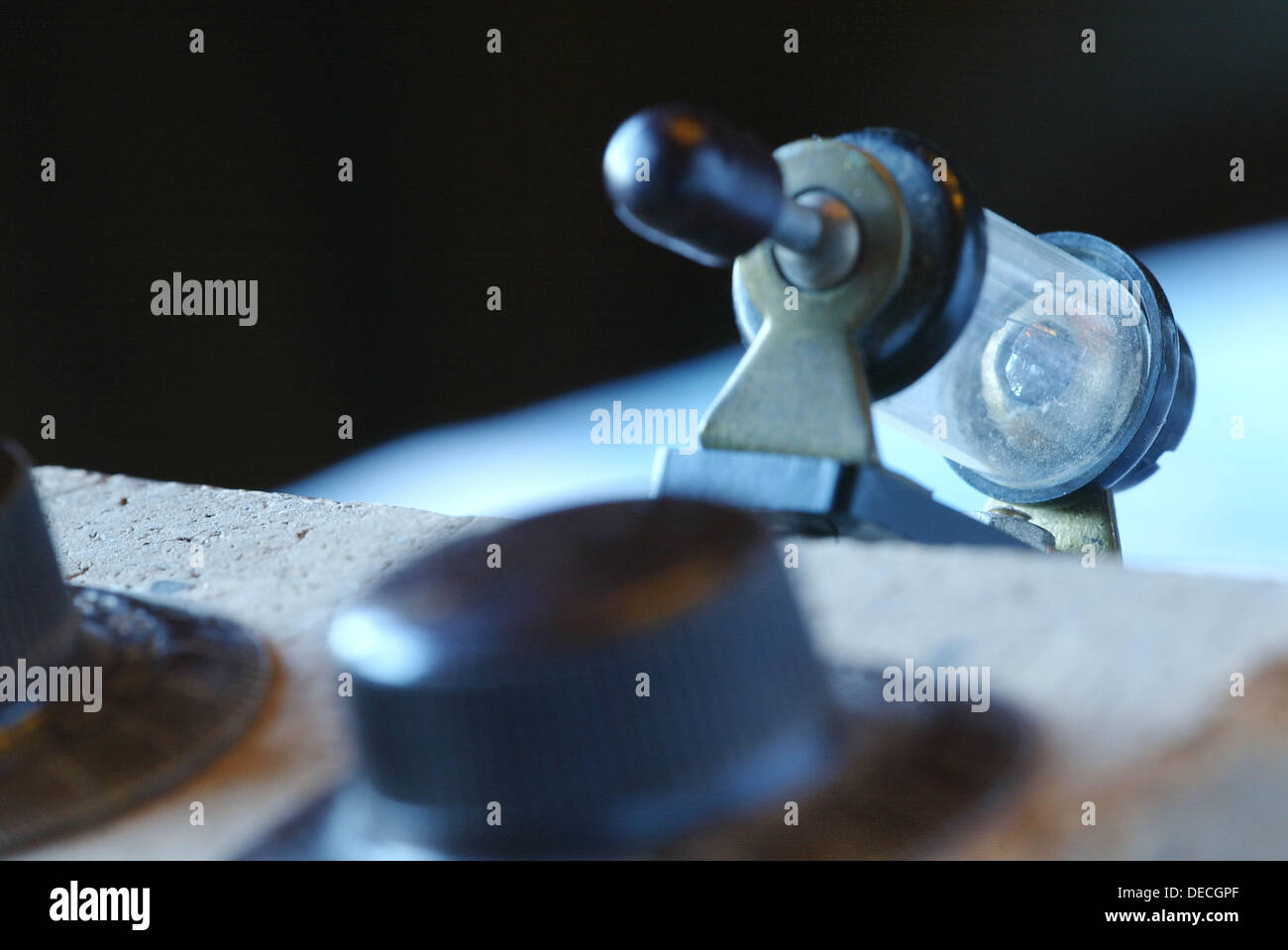 Cat´s whisker on crystal radio Stock Photo Alamy