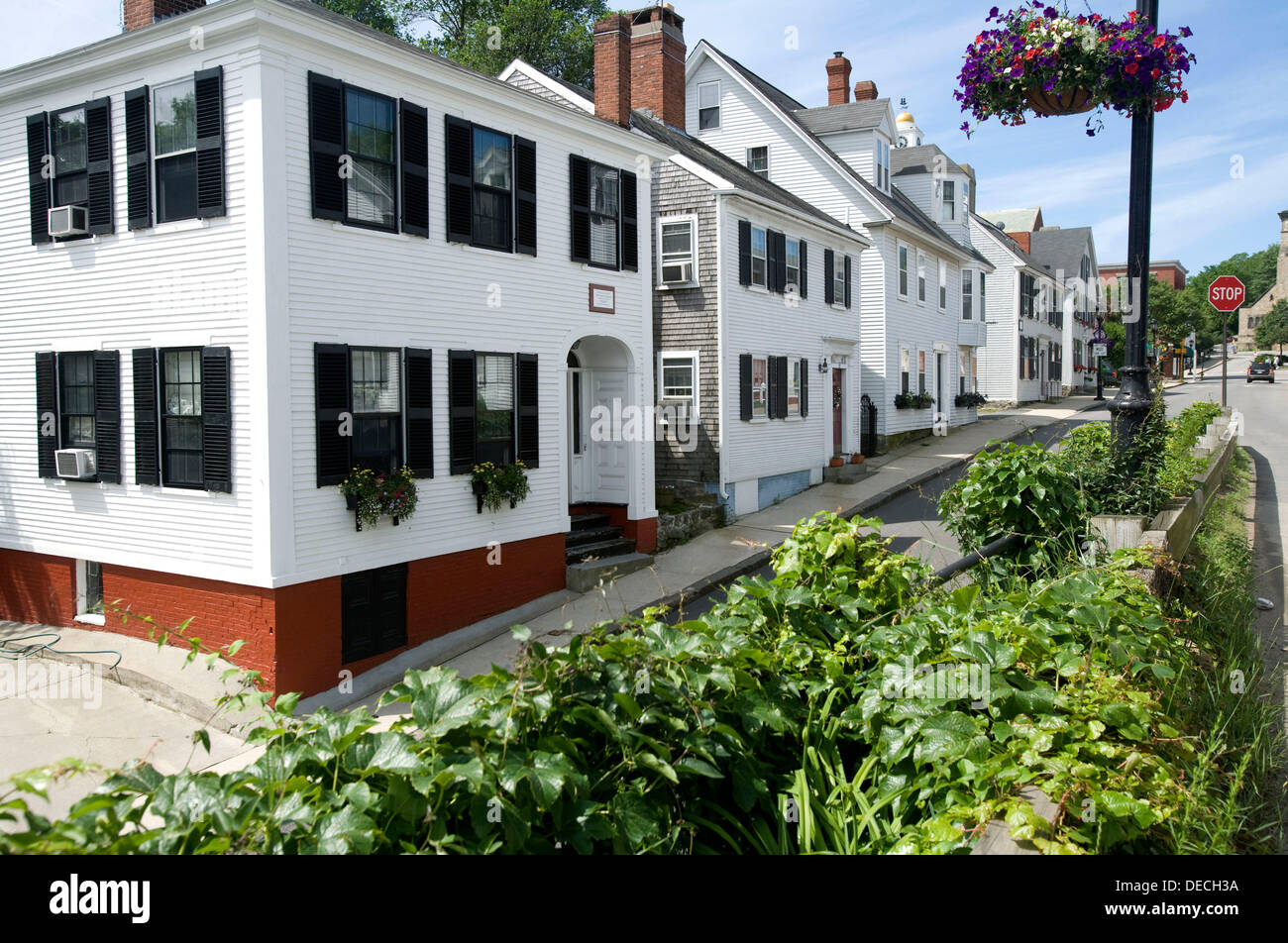 USA, Massachusetts, Plymouth, Leyden street, oldest street in North
