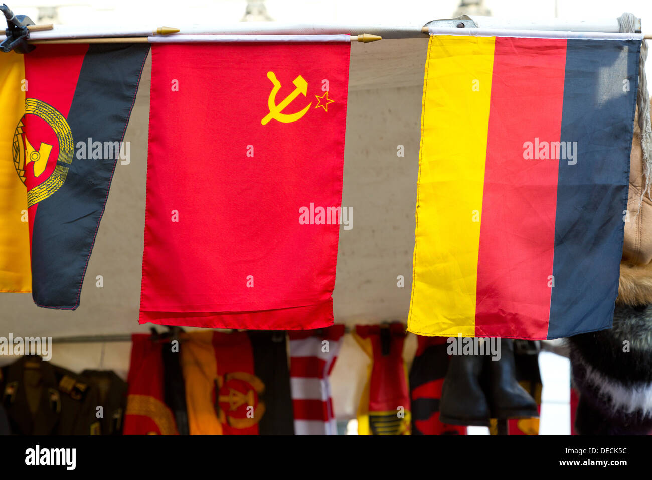 Old Flags on a Flea Market in Berlin Stock Photo - Alamy