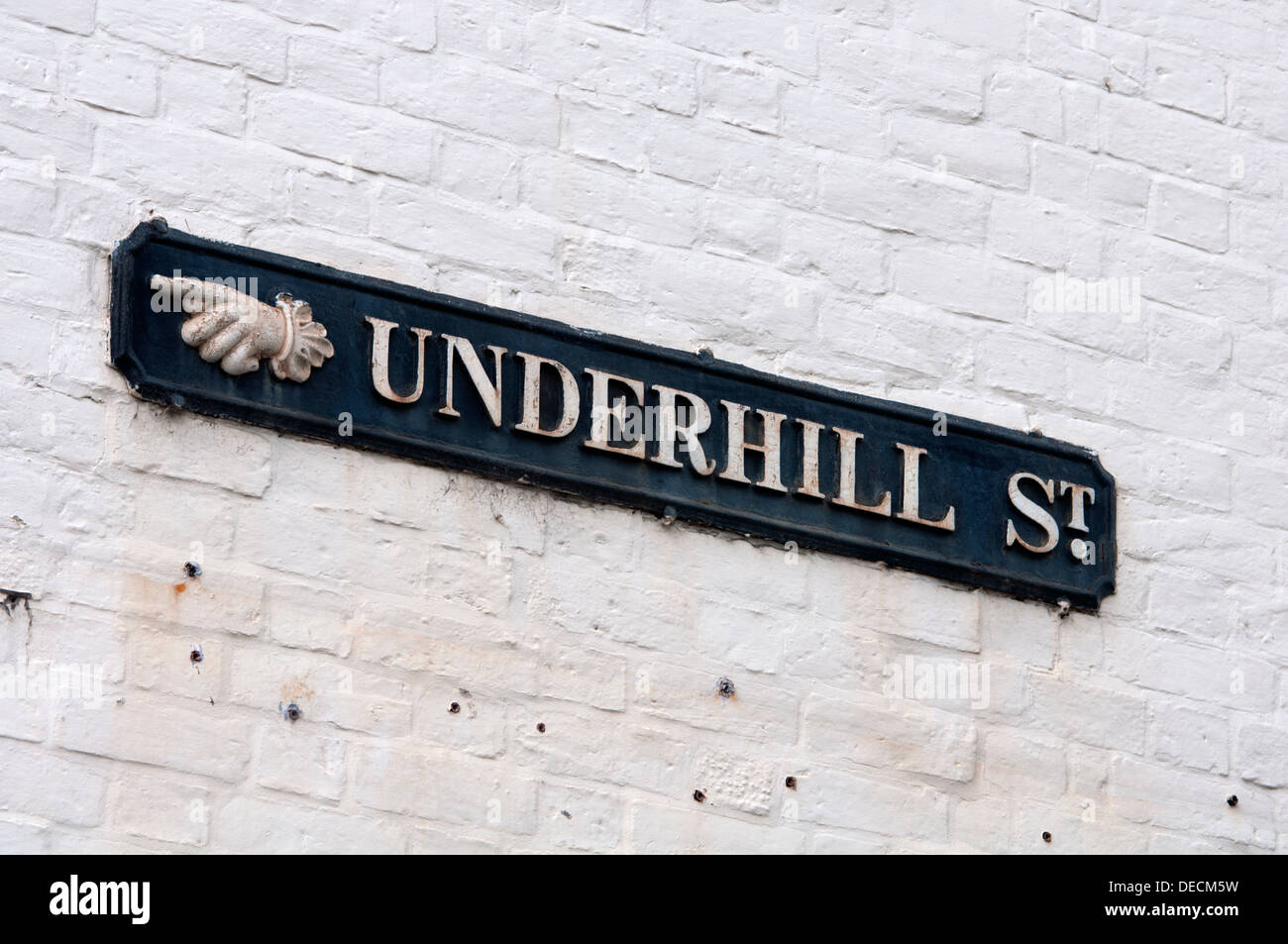 Underhill Street sign, Bridgnorth, Shropshire, England, UK Stock Photo