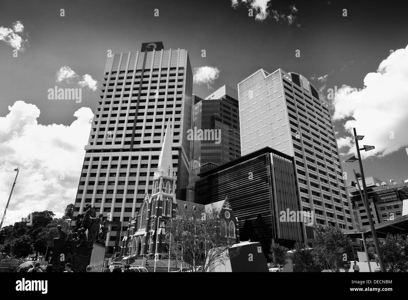 Buildings in the Central Business District of Brisbane Australia Stock Photo