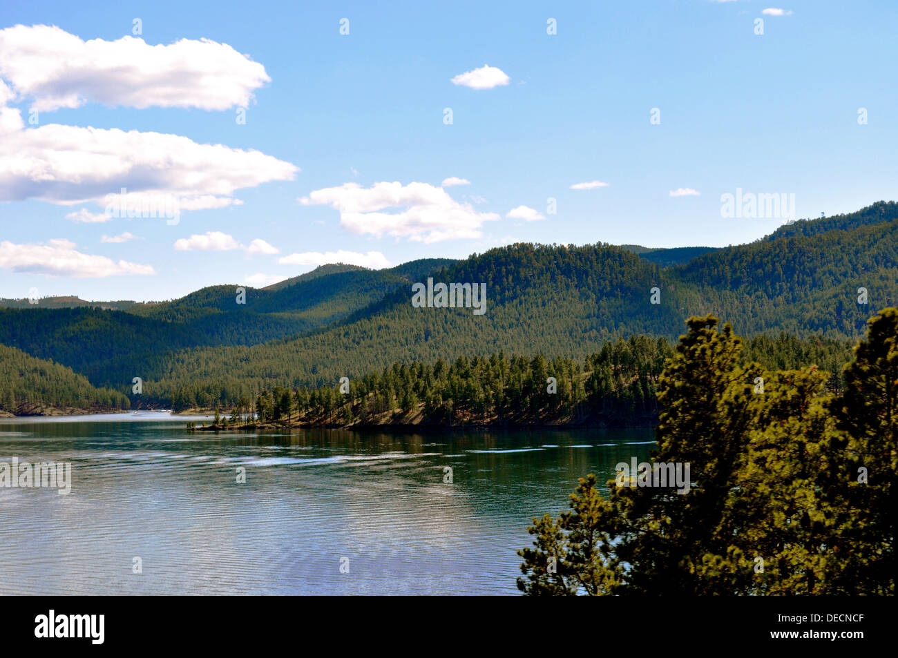 Black hills and water background Stock Photo - Alamy