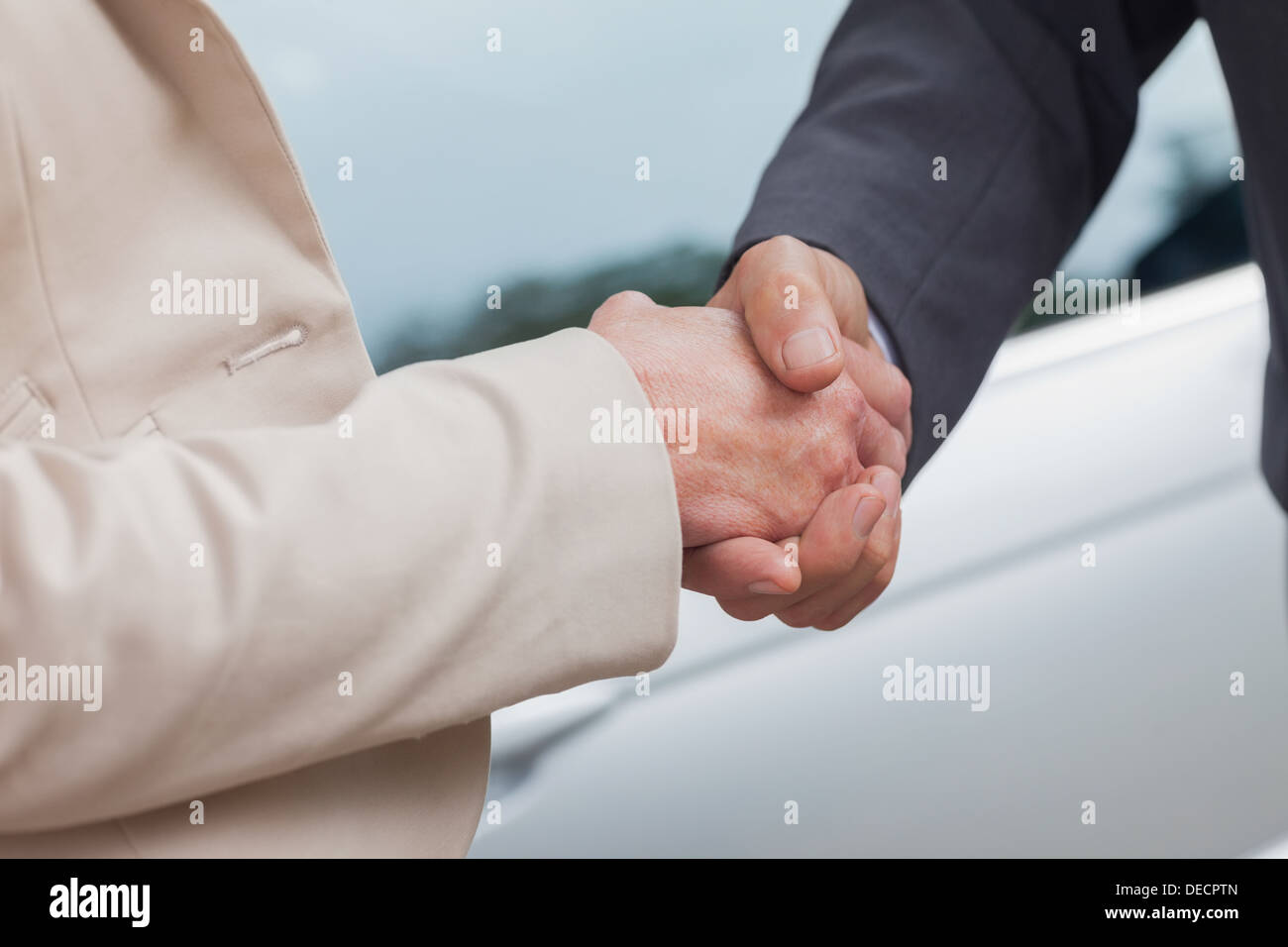 Business people shaking hands Stock Photo
