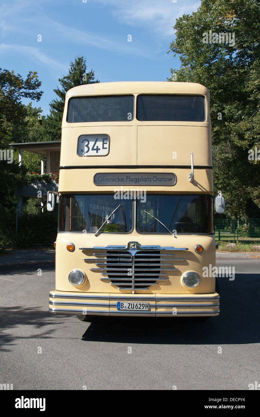 A Vintage double decker bus in Berlin Stock Photo