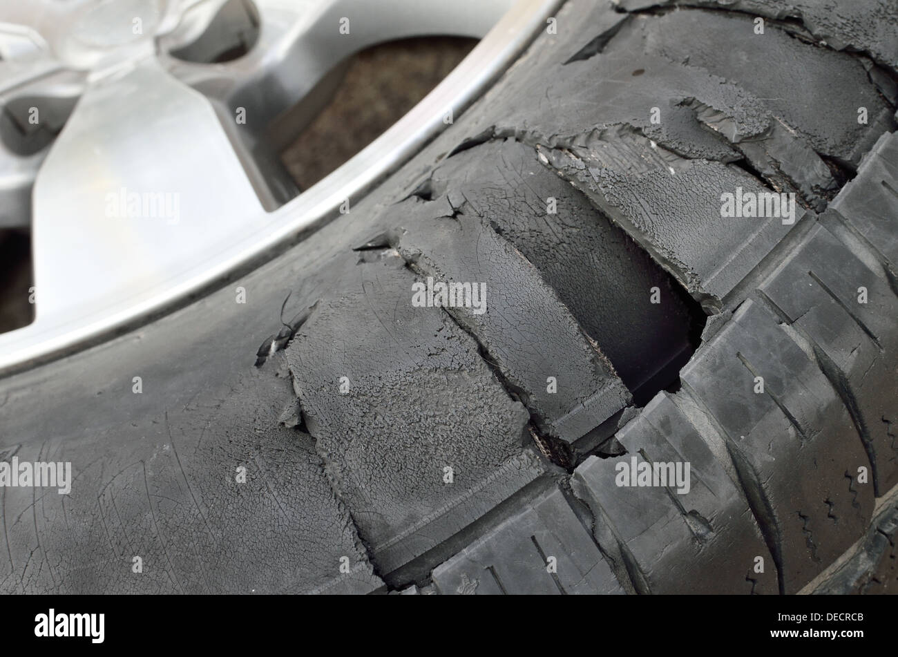Car tire burst hires stock photography and images Alamy