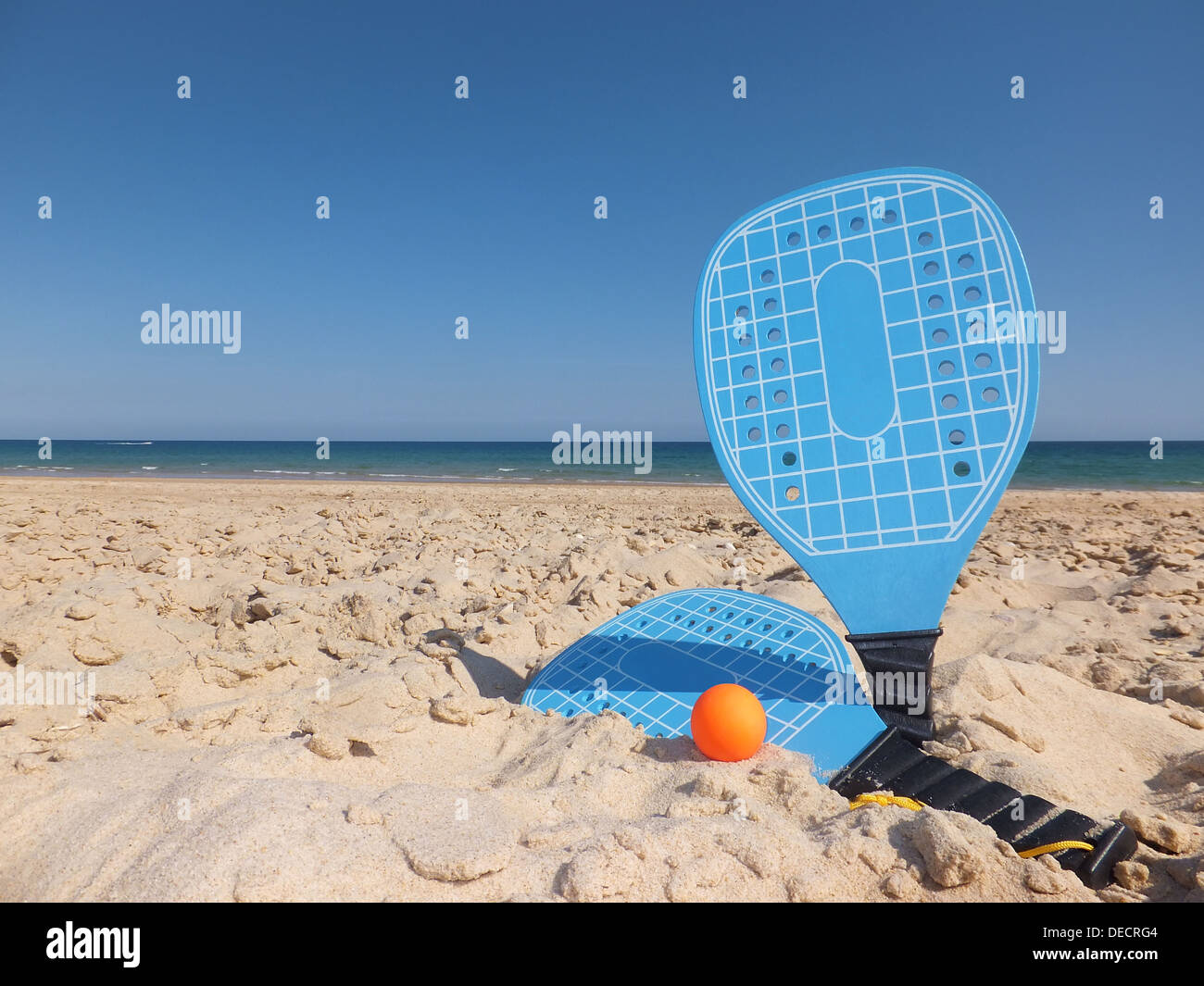 Beach Rackets Stock Photo