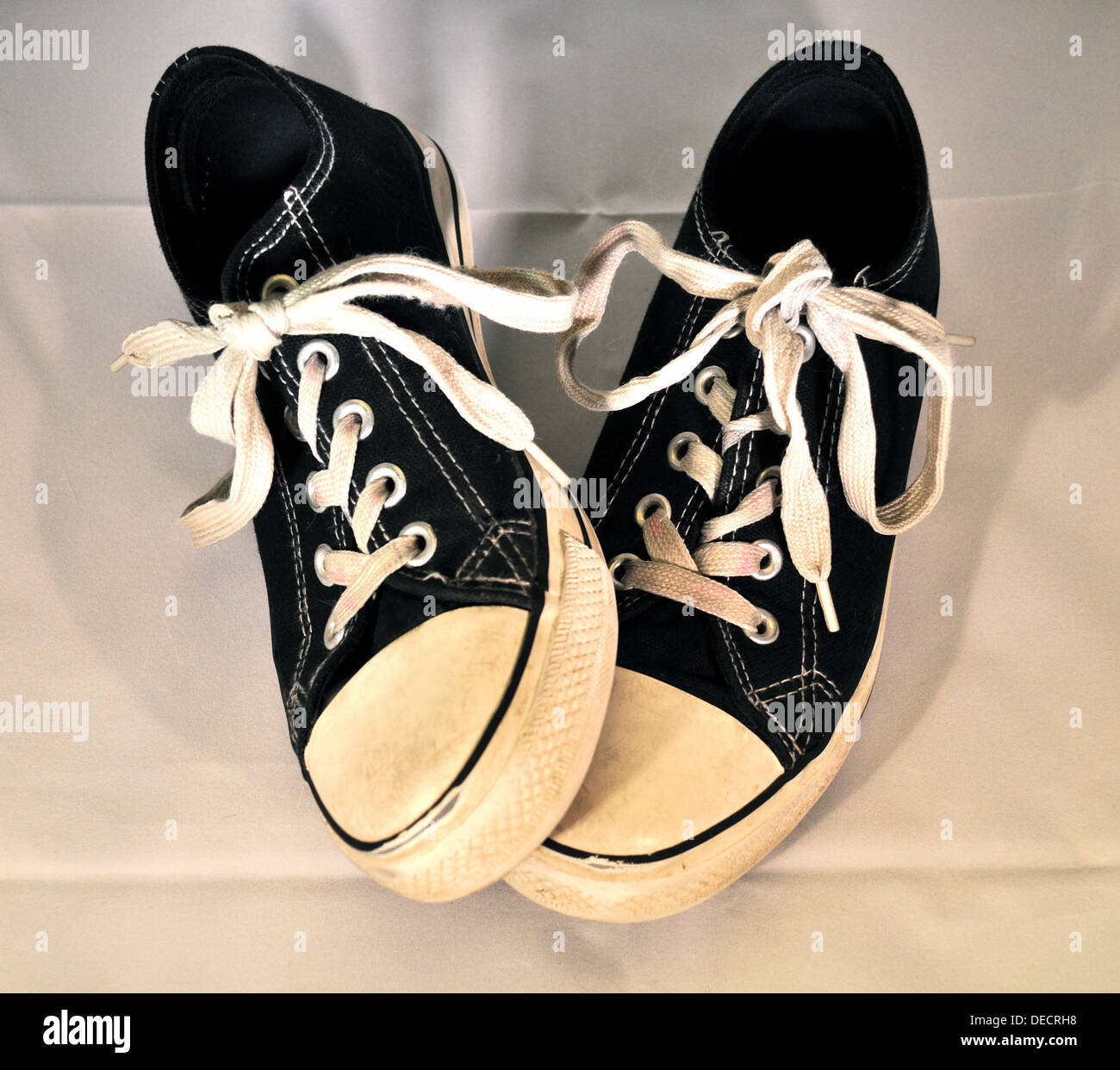 Black and White Tennis Shoes Stock Photo Alamy