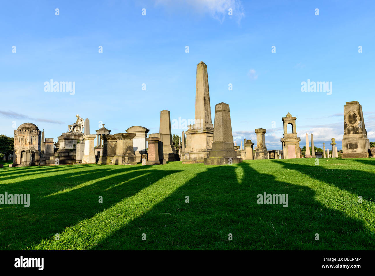 The Glasgow Necropolis, Victorian gothic cemetery, Scotland, UK Stock Photo
