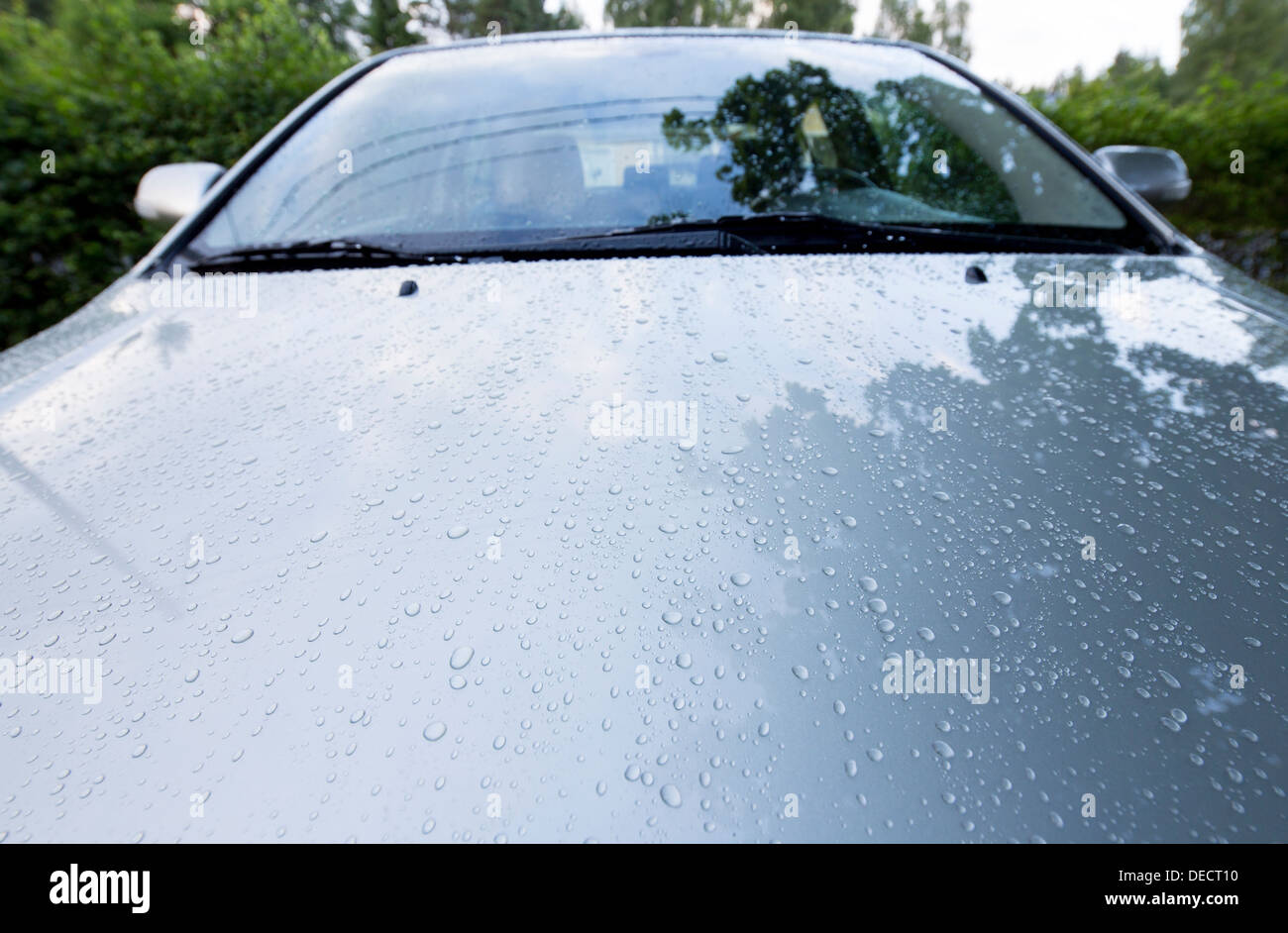 Water drops on car Stock Photo Alamy