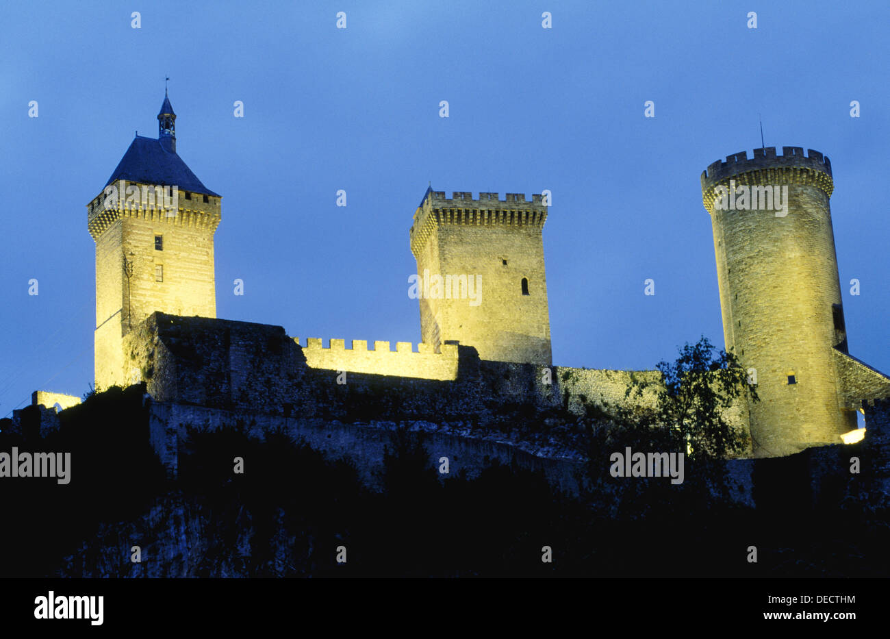 Foix castle. Cathar country. Ariège. Pyrénées. France Stock Photo - Alamy