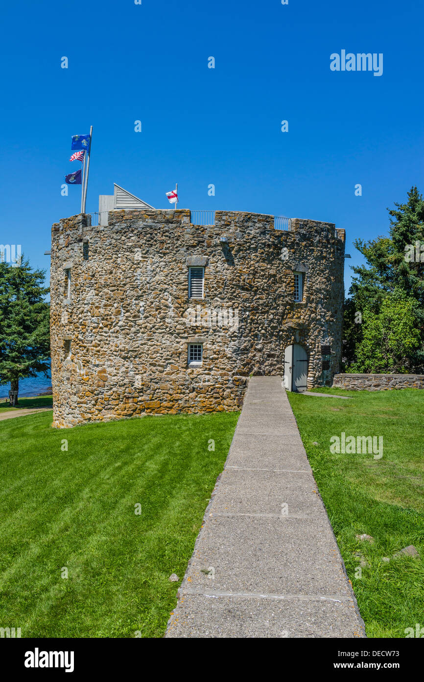 Old fort, Pemaquid, Maine that was named Fort Frederick when occupied by the French from 1729-1759. Stock Photo