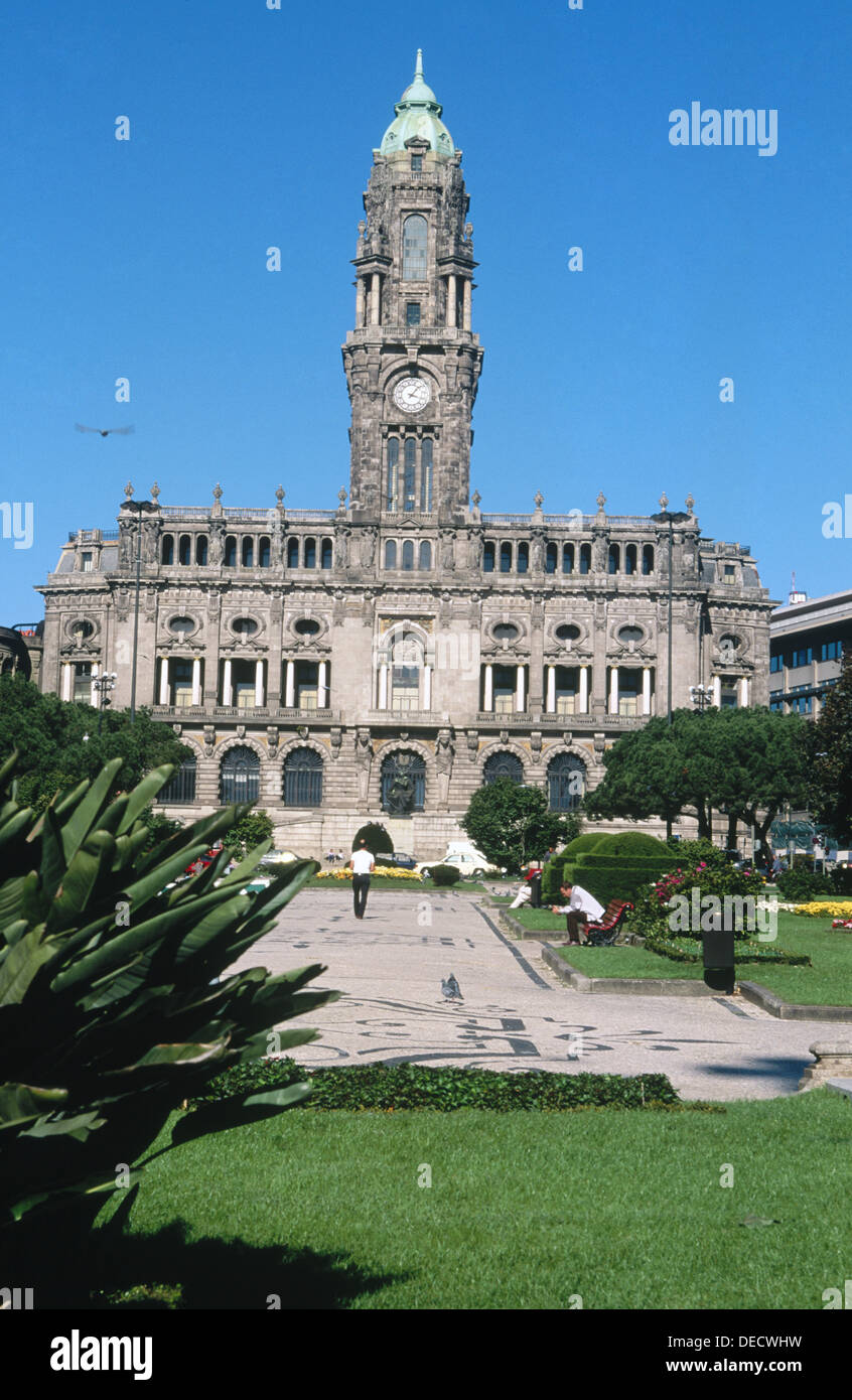 Town Hall. Avenida dos Aliados. Porto. Portugal Stock Photo Alamy