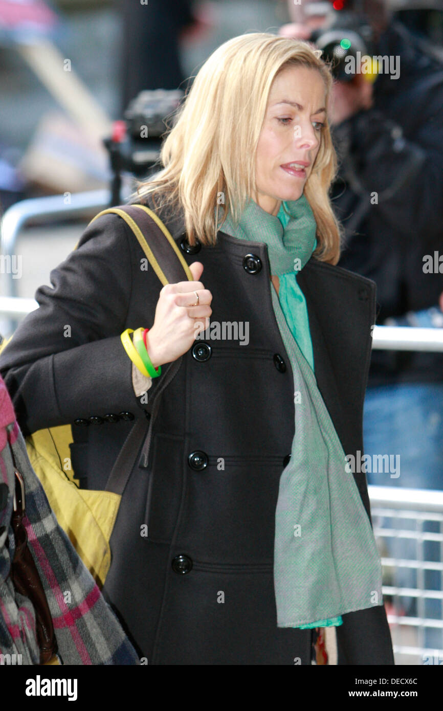 Kate McCann, mother of Madeleine McCann whom disappeared in Portugal in 2007, arrives at the Queen Elizabeth II conference cente Stock Photo