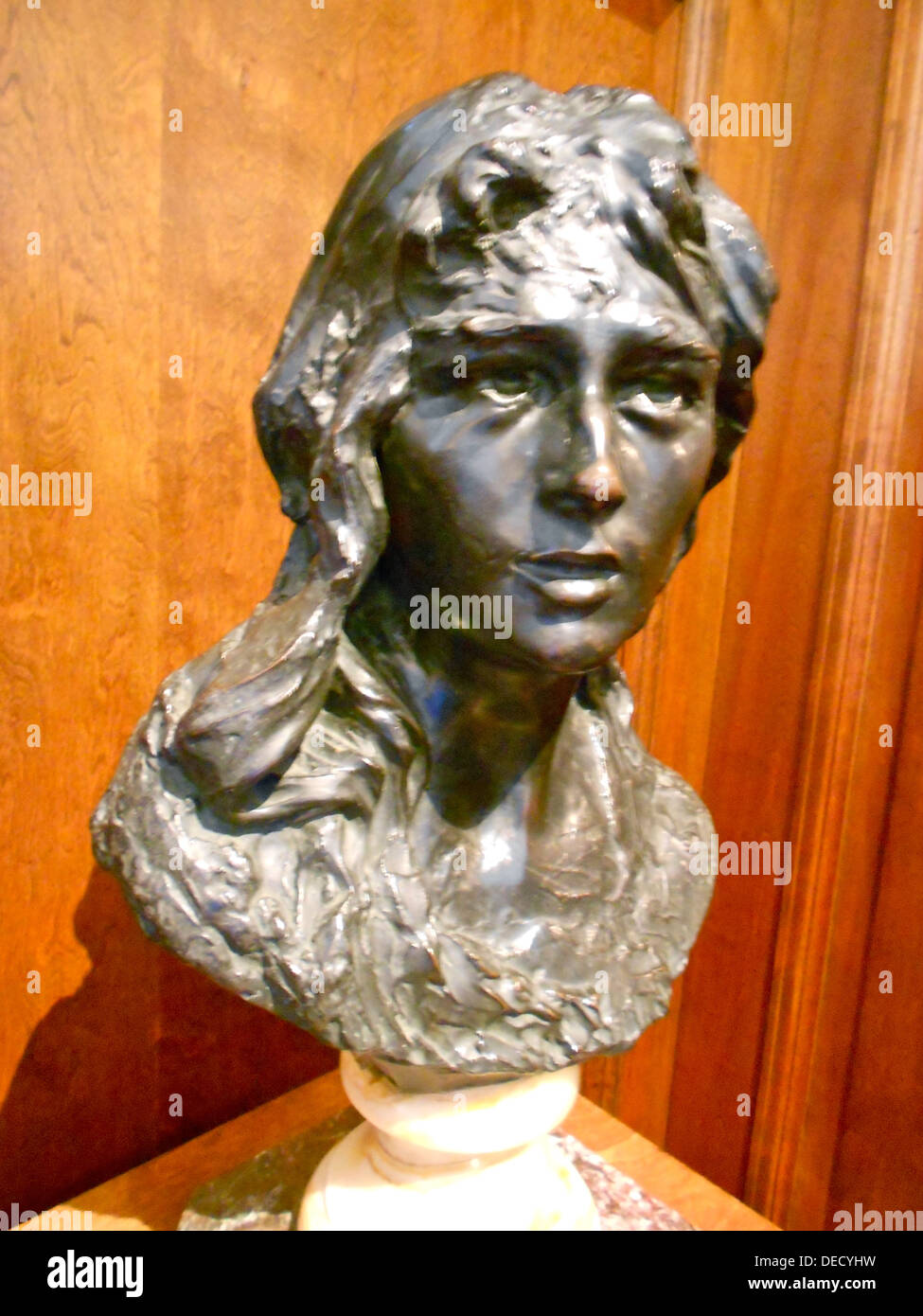 The Rodin Museum in Philadelphia showcases a collection of sculptures by the renowned French artist Auguste Rodin. Located on Benjamin Franklin Parkway, it houses some of his most famous works, including 'The Thinker.' Stock Photo