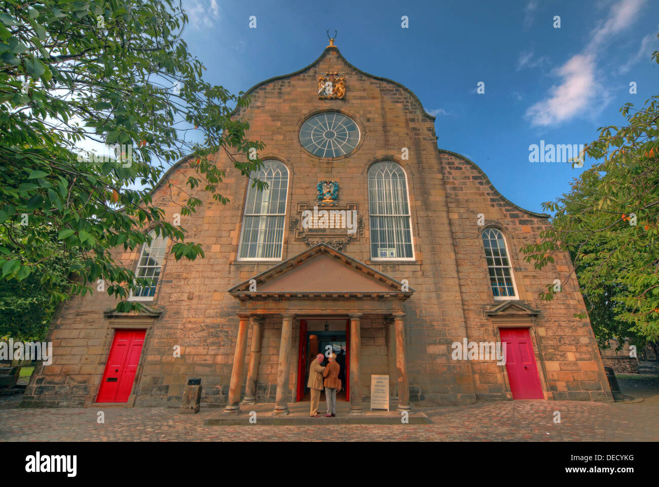 Canongate Kirk Church Edinburgh Royal Mile, Scotland, UK Exterior in summer 2013 Stock Photo