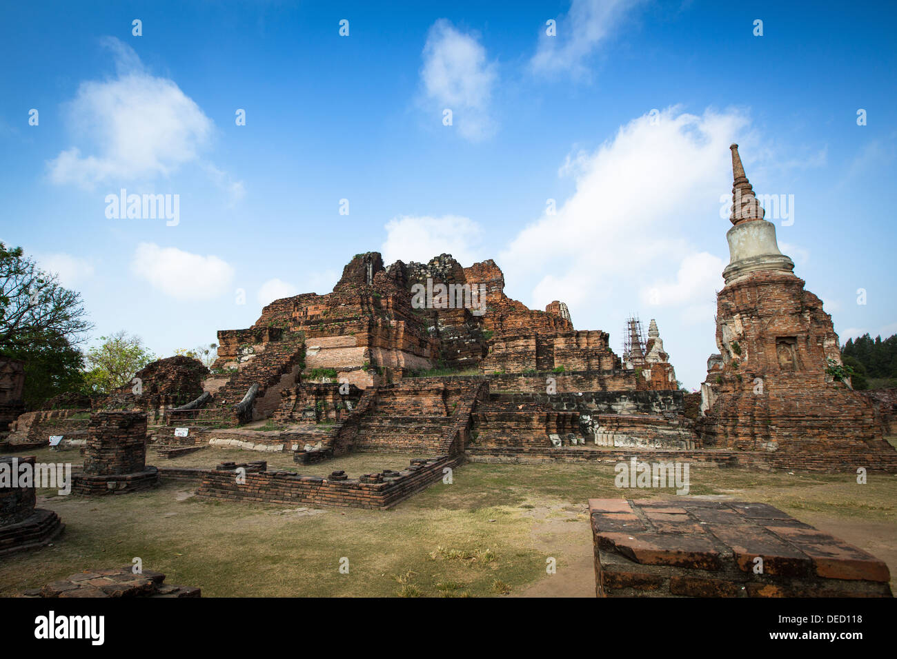 Temple Wat Mahathat, Ayutthaya, Thailand. Stock Photo