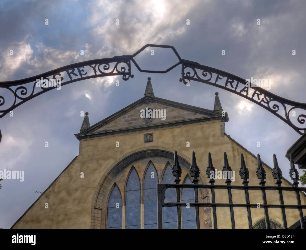 Greyfriars Kirk gates , Edinburgh Old Town, Capital City, Scotland UK Stock Photo