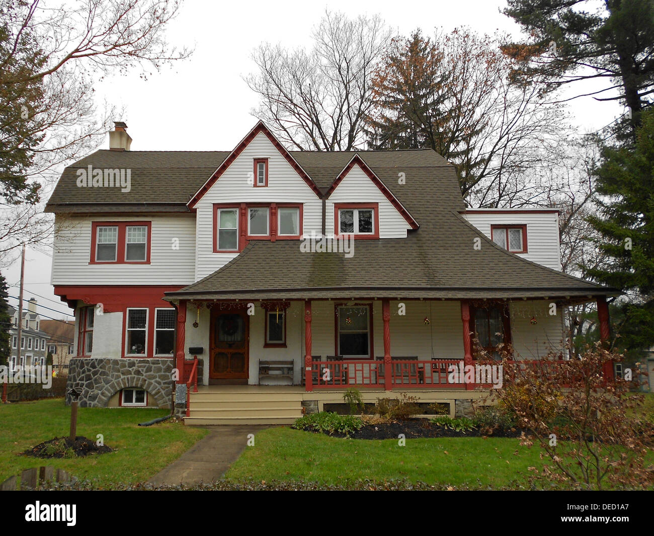 House in the North Wayne Historic District in Wayne, Pennsylvania on
