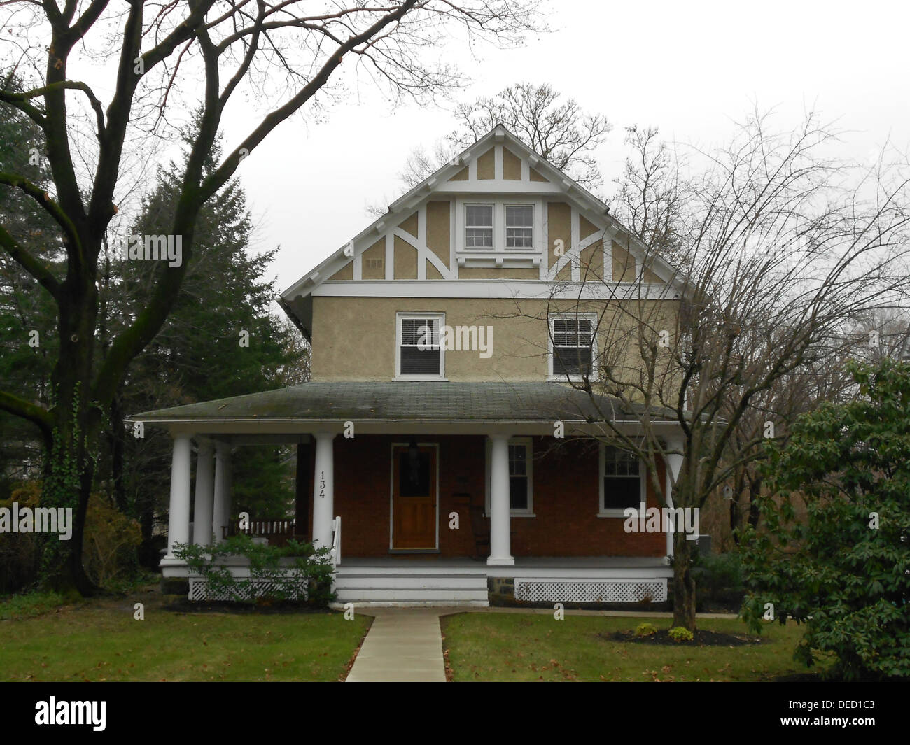 House in the North Wayne Historic District in Wayne, Pennsylvania on