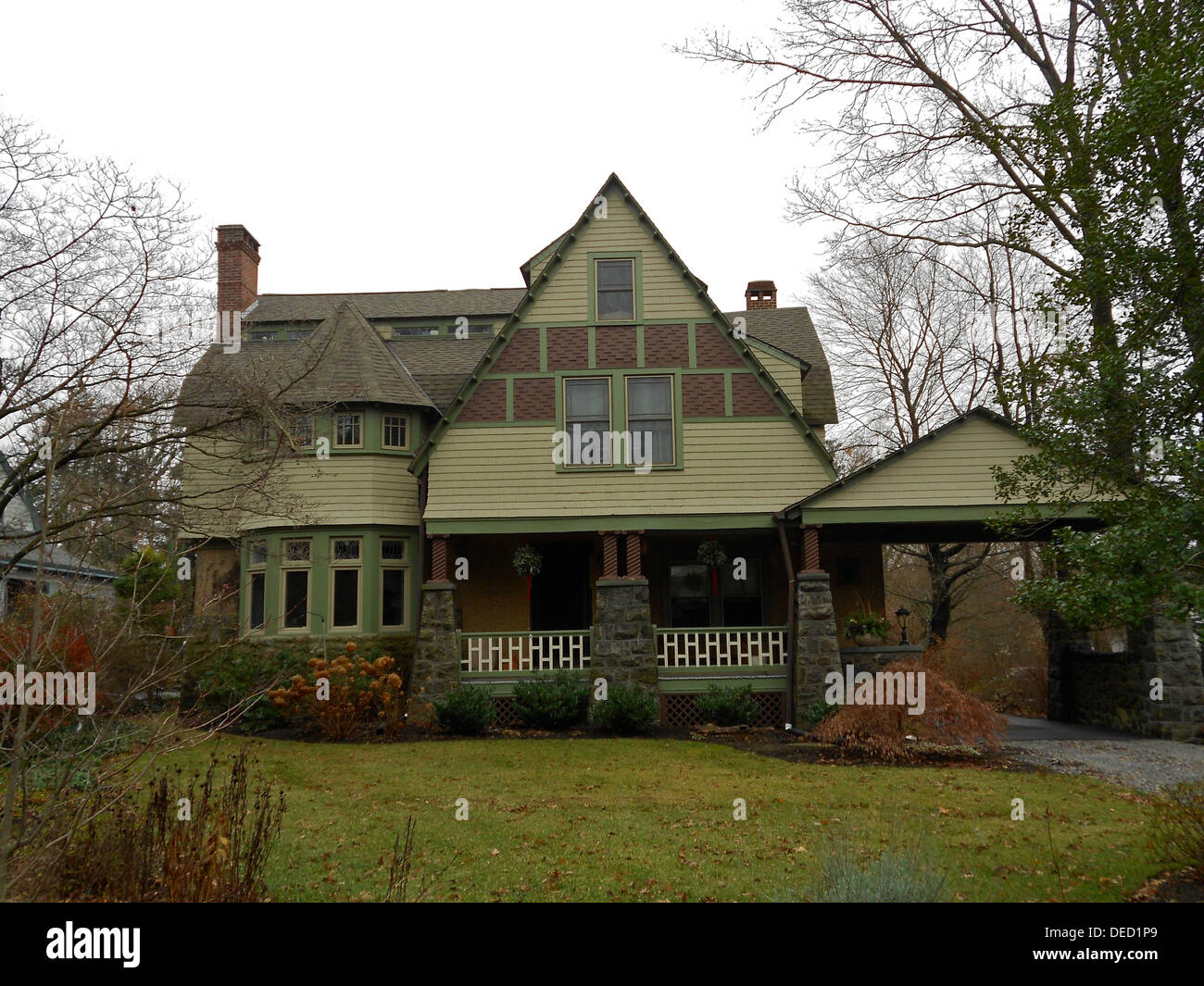 House in the North Wayne Historic District in Wayne, Pennsylvania on
