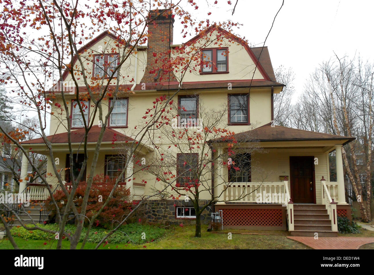 House in the North Wayne Historic District in Wayne, Pennsylvania on