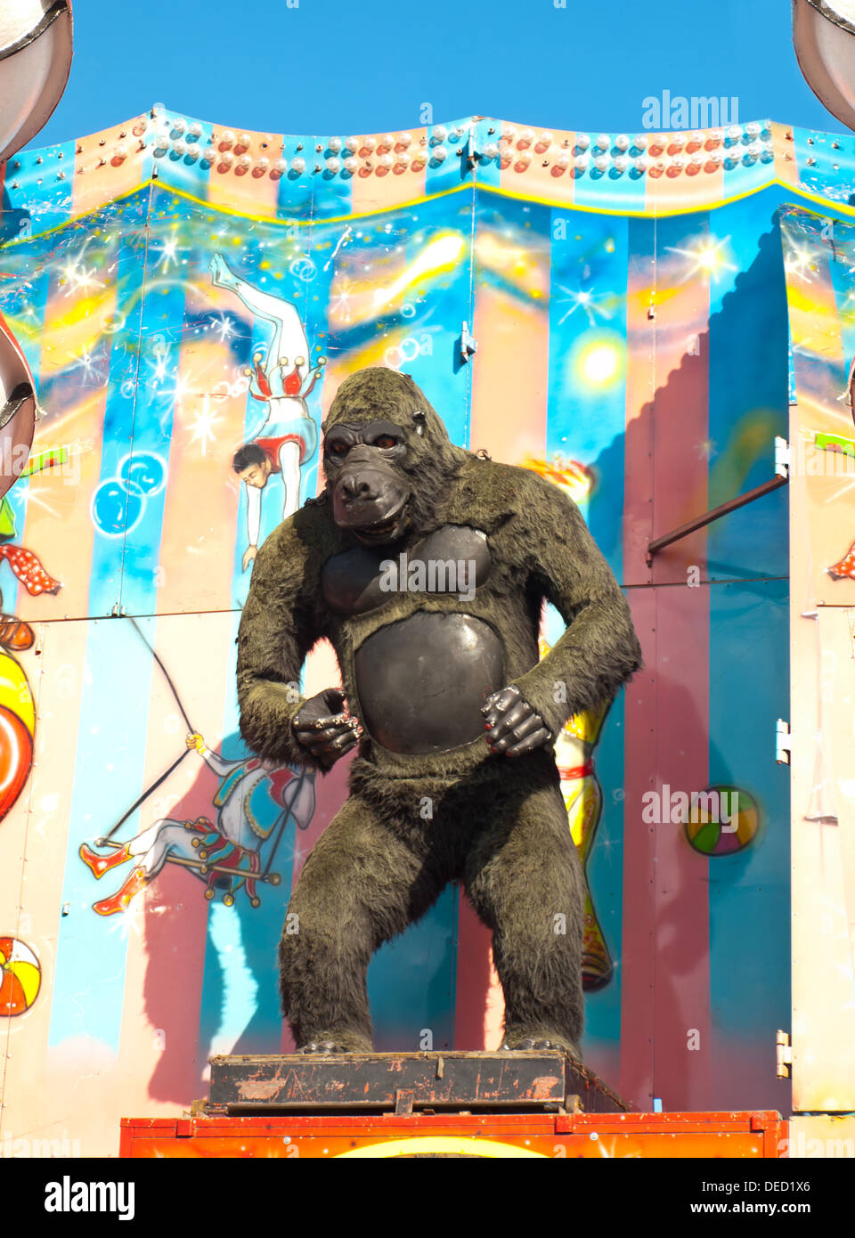 gorilla at a carnival sideshow Stock Photo Alamy