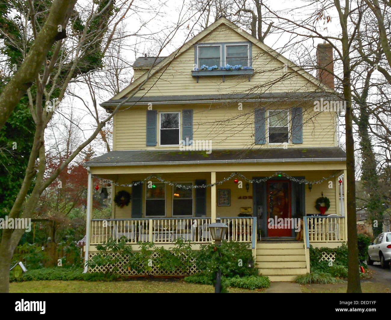 House in the North Wayne Historic District in Wayne, Pennsylvania on